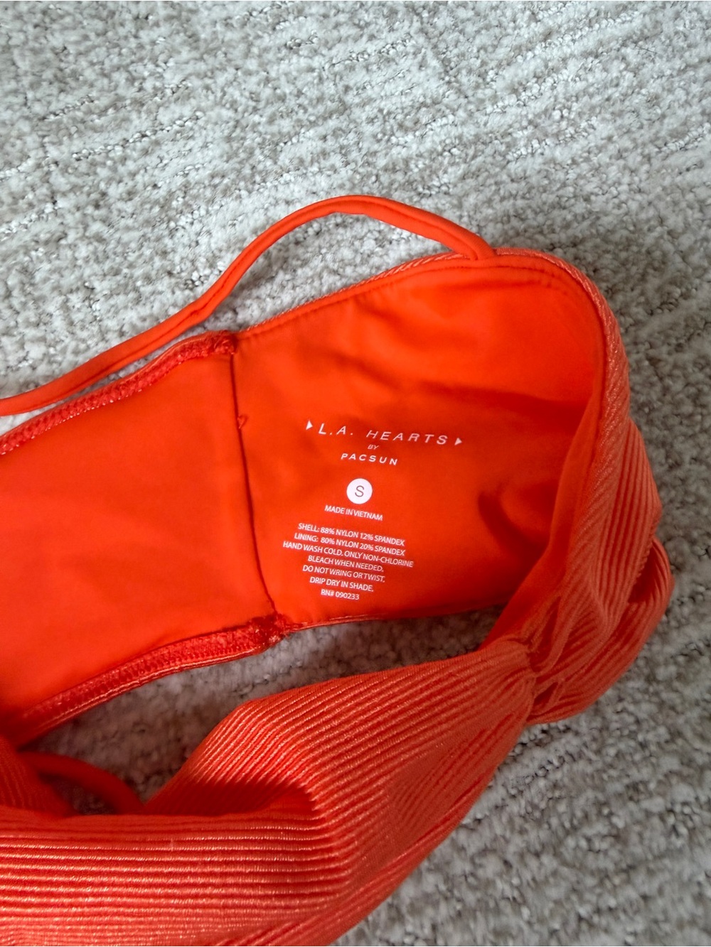 PacSun Bright Orange Ribbed Bikini Set - Picture 4 of 4